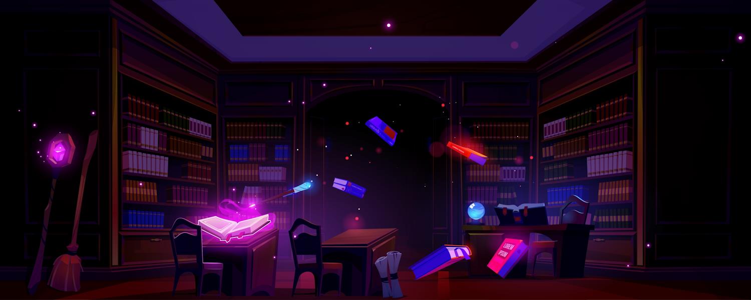 Library with Magical Look Library with Magical Look