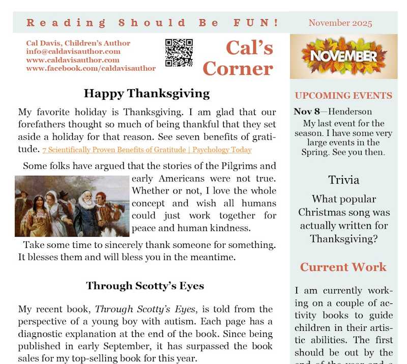 November 2025 Newsletter Intro